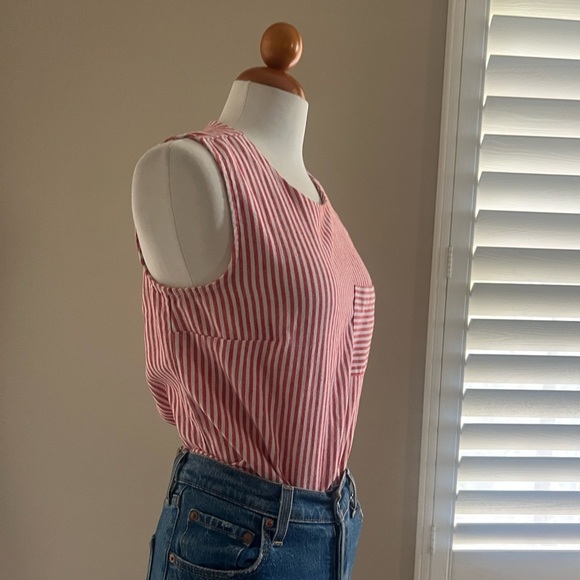 JCrew Linen Blend Striped Tank - Picture 2 of 3